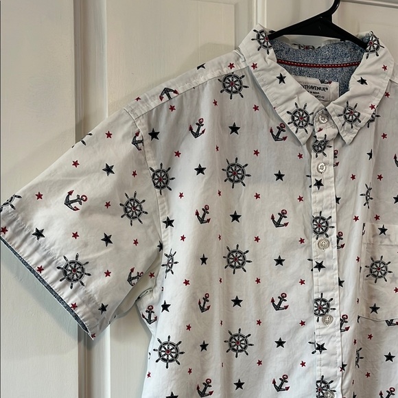 Eighth Avenue Patriotic Casual Button Down Shirt - Size Large - Picture 7 of 12